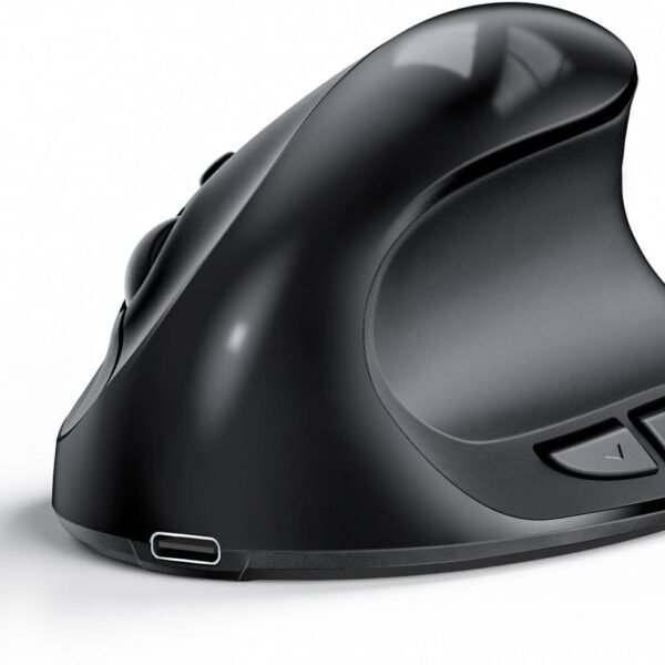 Lekvey Ergonomic Mouse, Vertical Wireless Mouse for Small/Medium Hands, Rechargeable with USB Receiver, 3 DPI for Comfort, Relieves Wrist Pain, Carpal Tunnel Mouse for Laptop, PC, Computer, Mac, Black