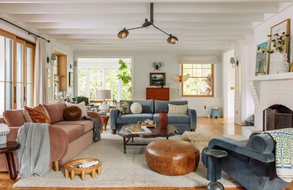 15 Exciting (A.K.A. Not-Boring) Rug Picks If You Have A Non-Neutral, Colorful Sofa